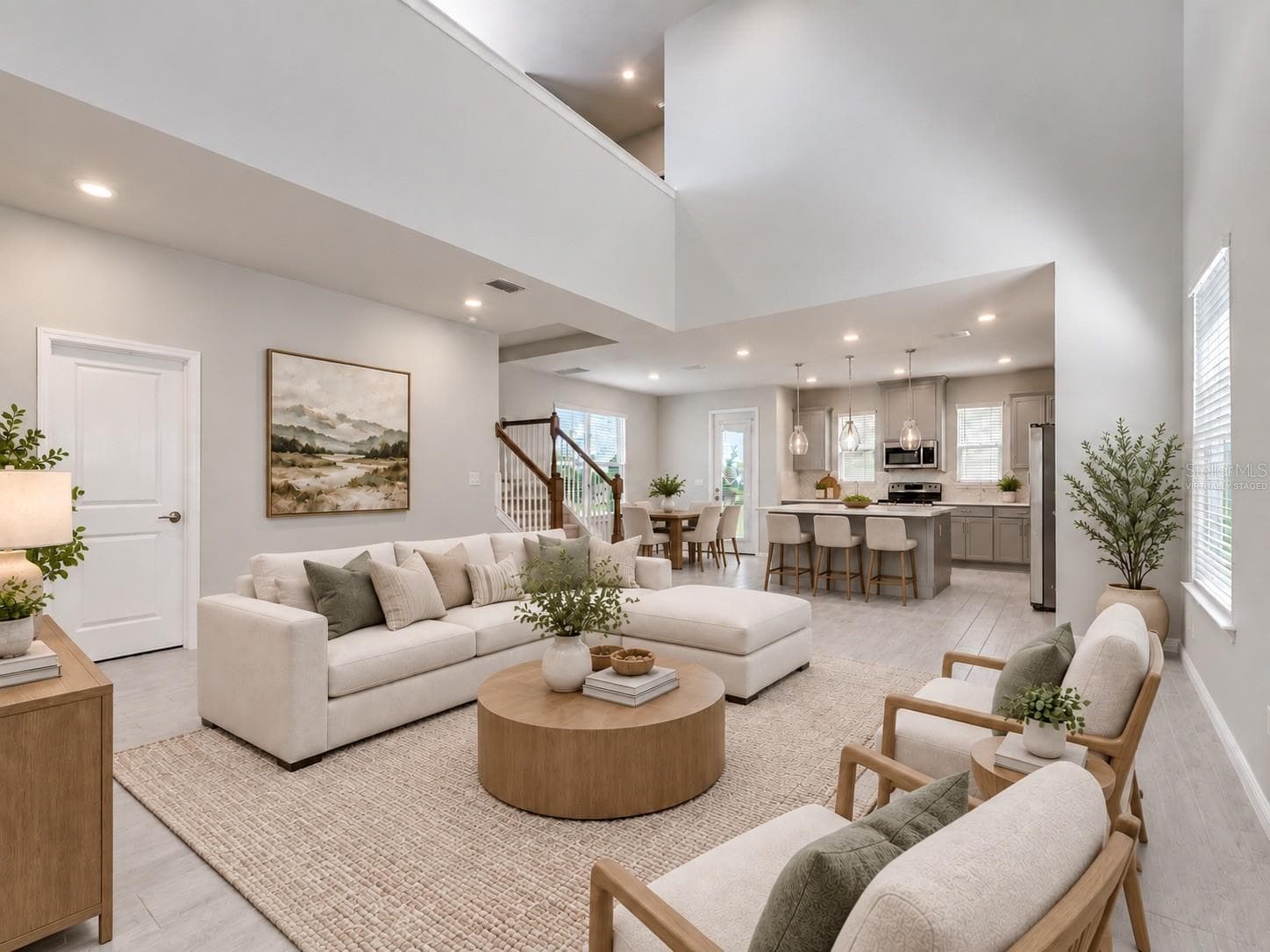 virtually staged living room - 13631 RANGELAND BLVD, ODESSA