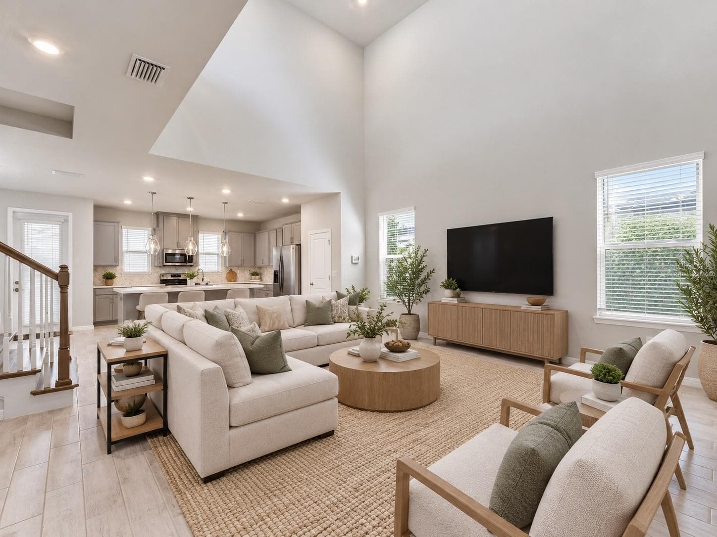 virtually staged living room - 13631 RANGELAND BLVD, ODESSA