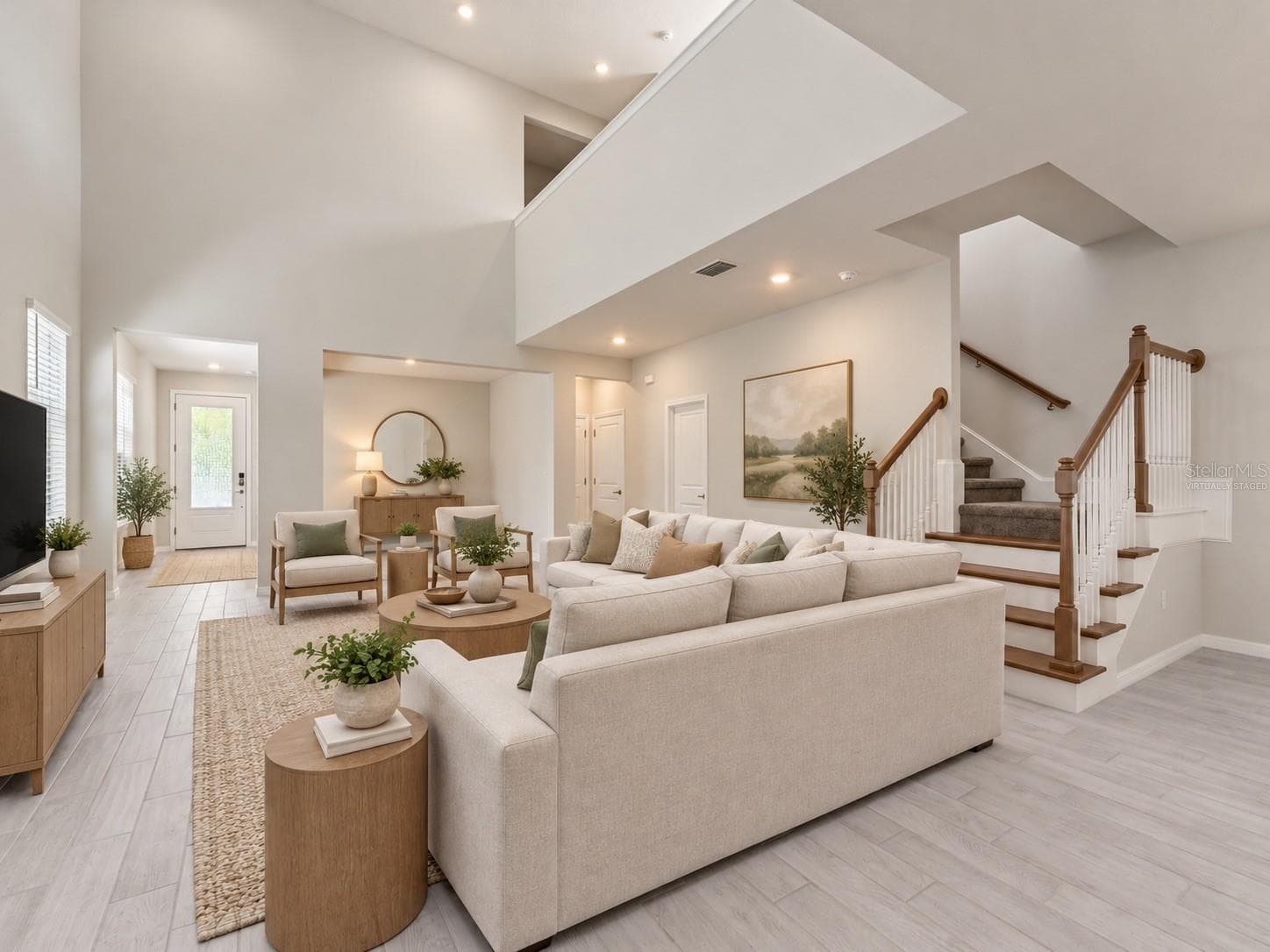 virtually staged living room - 13631 RANGELAND BLVD, ODESSA