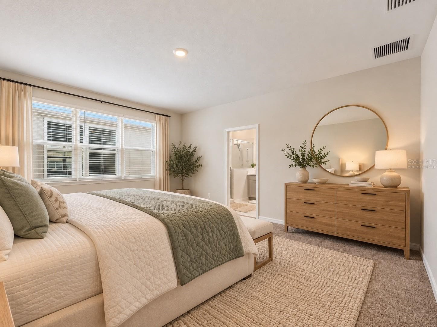 virtually staged master bed - 13631 RANGELAND BLVD, ODESSA