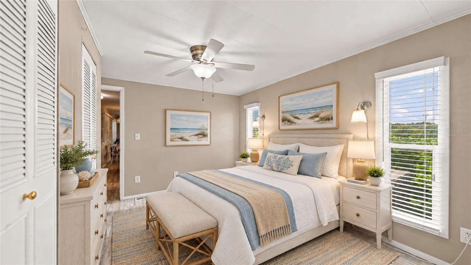 Virtually Staged Primary Bedroom - 503 ALJO PL, NORTH PORT
