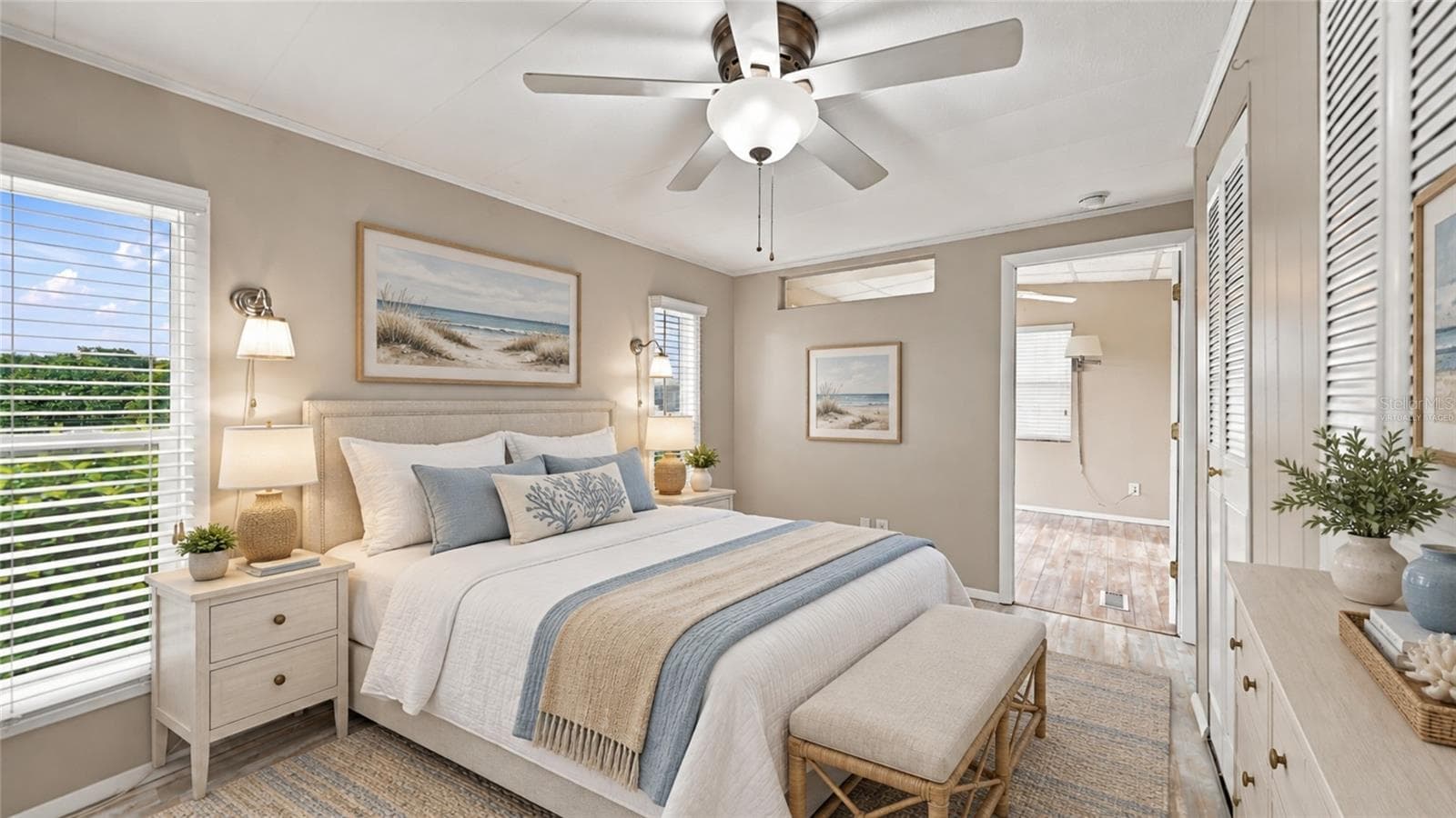 Virtually Staged Primary Bedroom - 503 ALJO PL, NORTH PORT