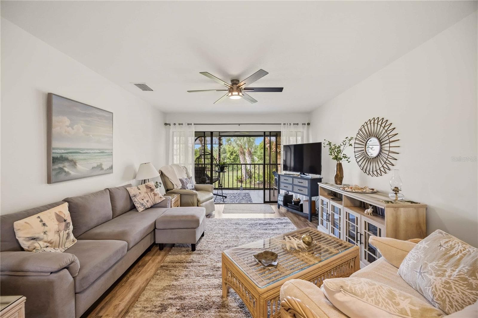 bright living room with a view - 4260 PLACIDA RD #17A, ENGLEWOOD