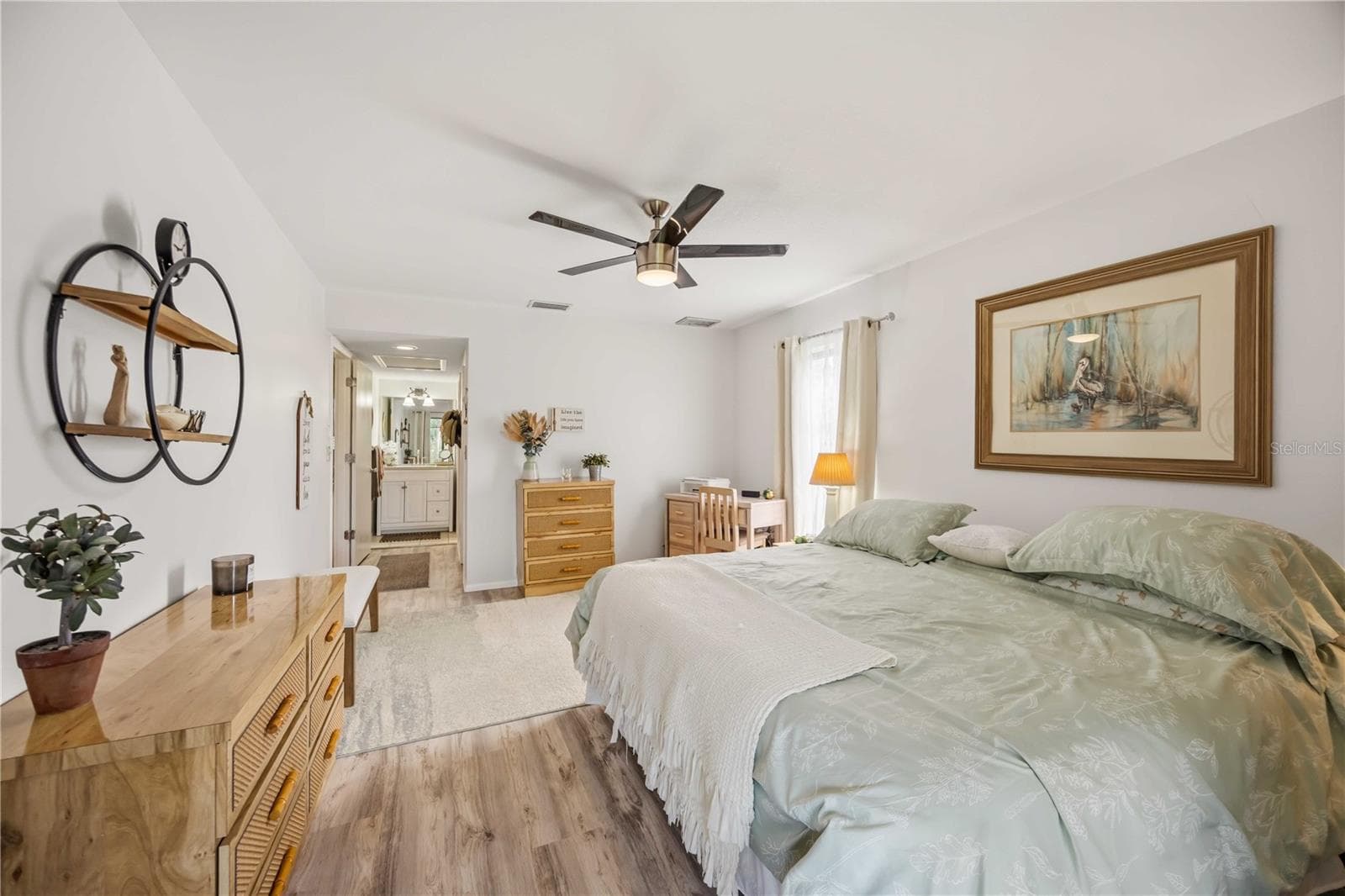 primary bedroom and en suite bathroom - 4260 PLACIDA RD #17A, ENGLEWOOD