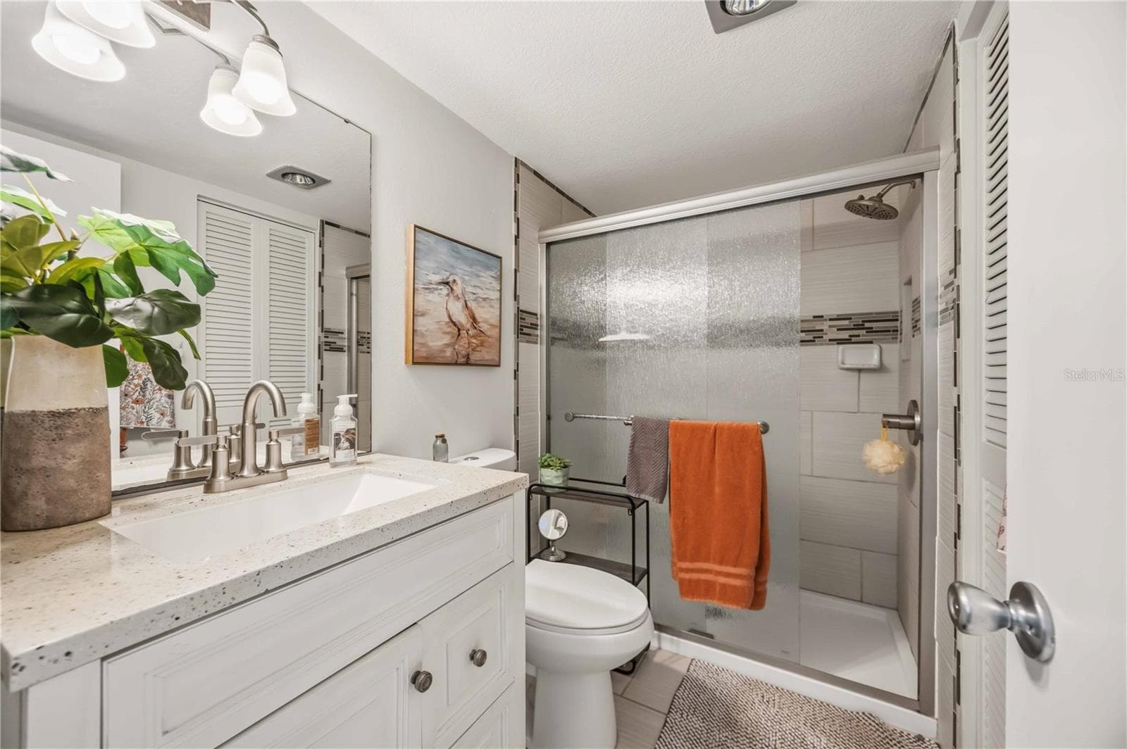 primary bathroom / updated shower - 4260 PLACIDA RD #17A, ENGLEWOOD