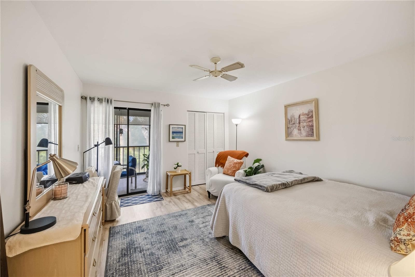 large 2nd bedroom with access to the balcony - 4260 PLACIDA RD #17A, ENGLEWOOD