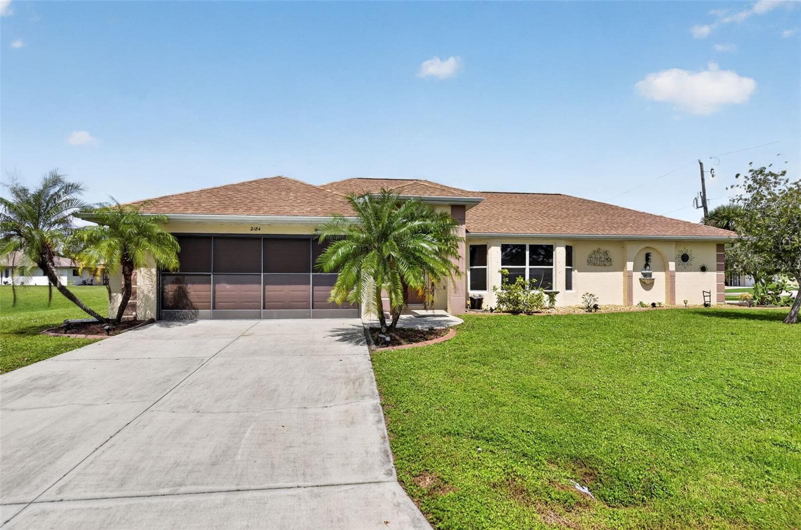 Direct Front View - South Elevation - 2184 ONONDAGA LN, PUNTA GORDA
