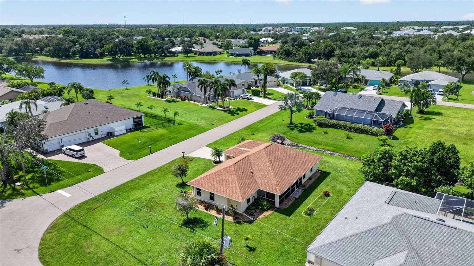 Aerial - Views of Lake Henry to the southwest - 2184 ONONDAGA LN, PUNTA GORDA