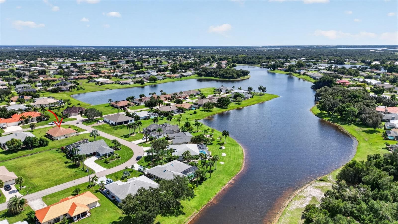 Aerial View of Lake Henry - 2184 ONONDAGA LN, PUNTA GORDA