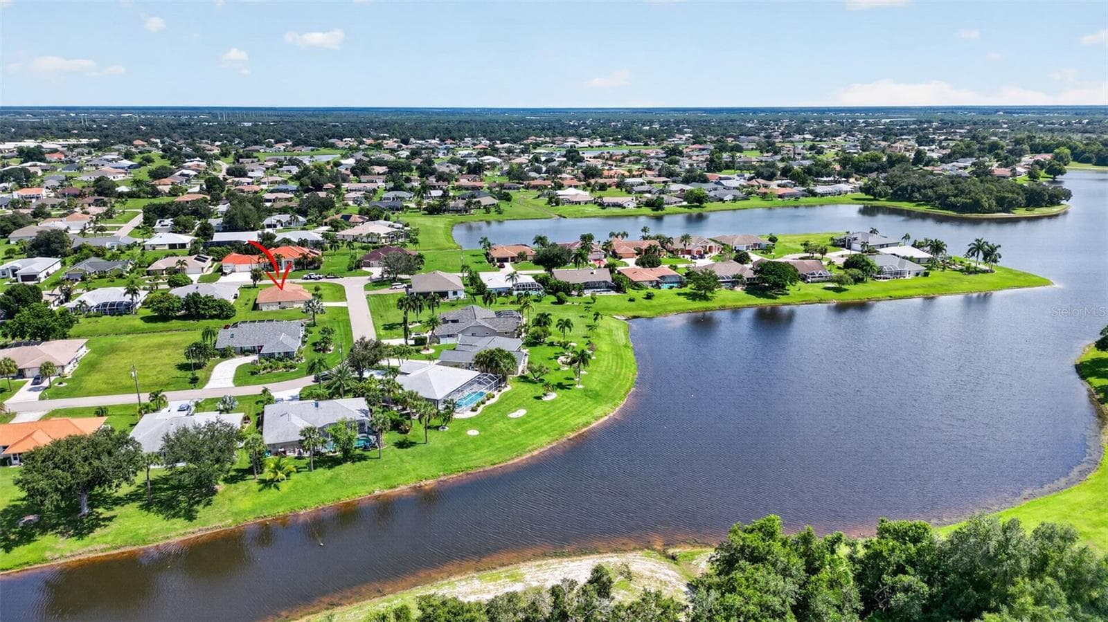 Aerial View of Lake Henry - 2184 ONONDAGA LN, PUNTA GORDA