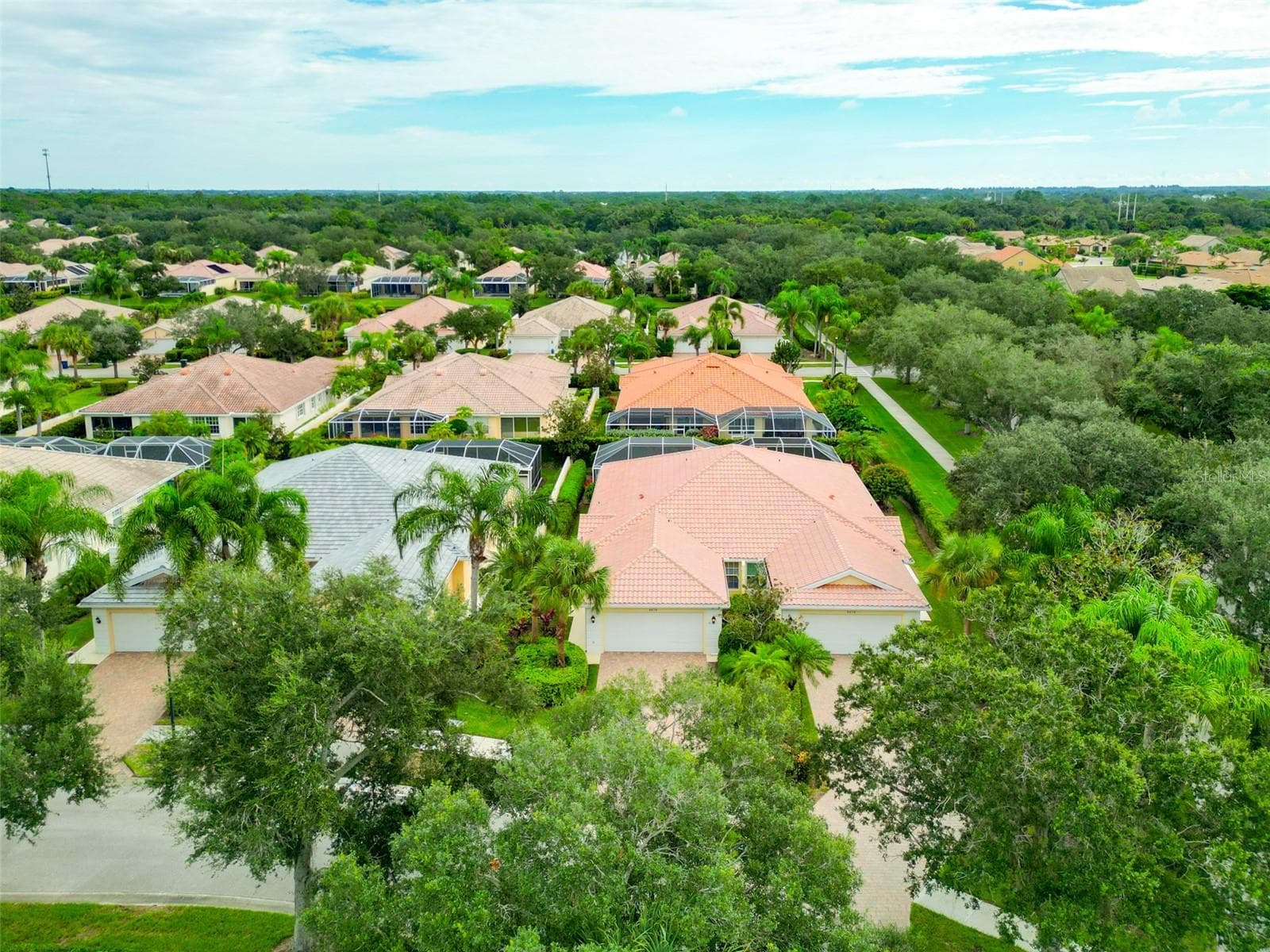 Overhead view of front of home. - 8876 ESTEPONA CT, SARASOTA