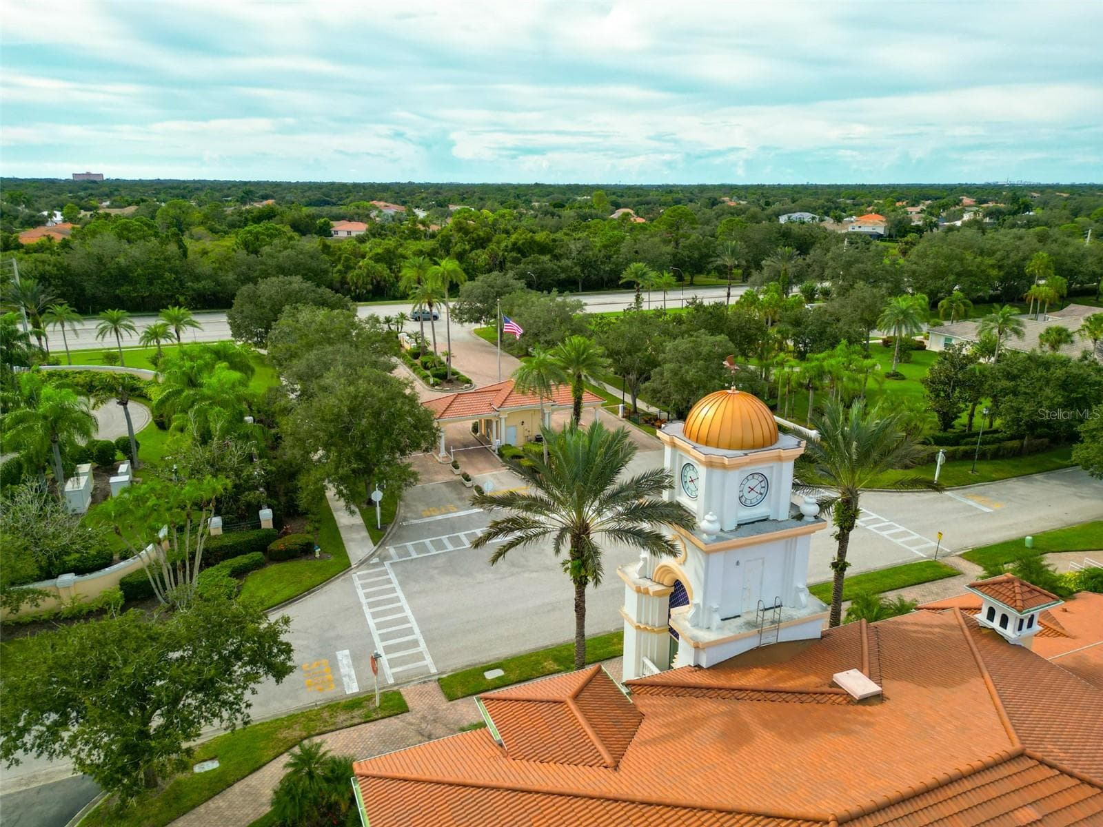 Clock Tower facing the road. - 8876 ESTEPONA CT, SARASOTA