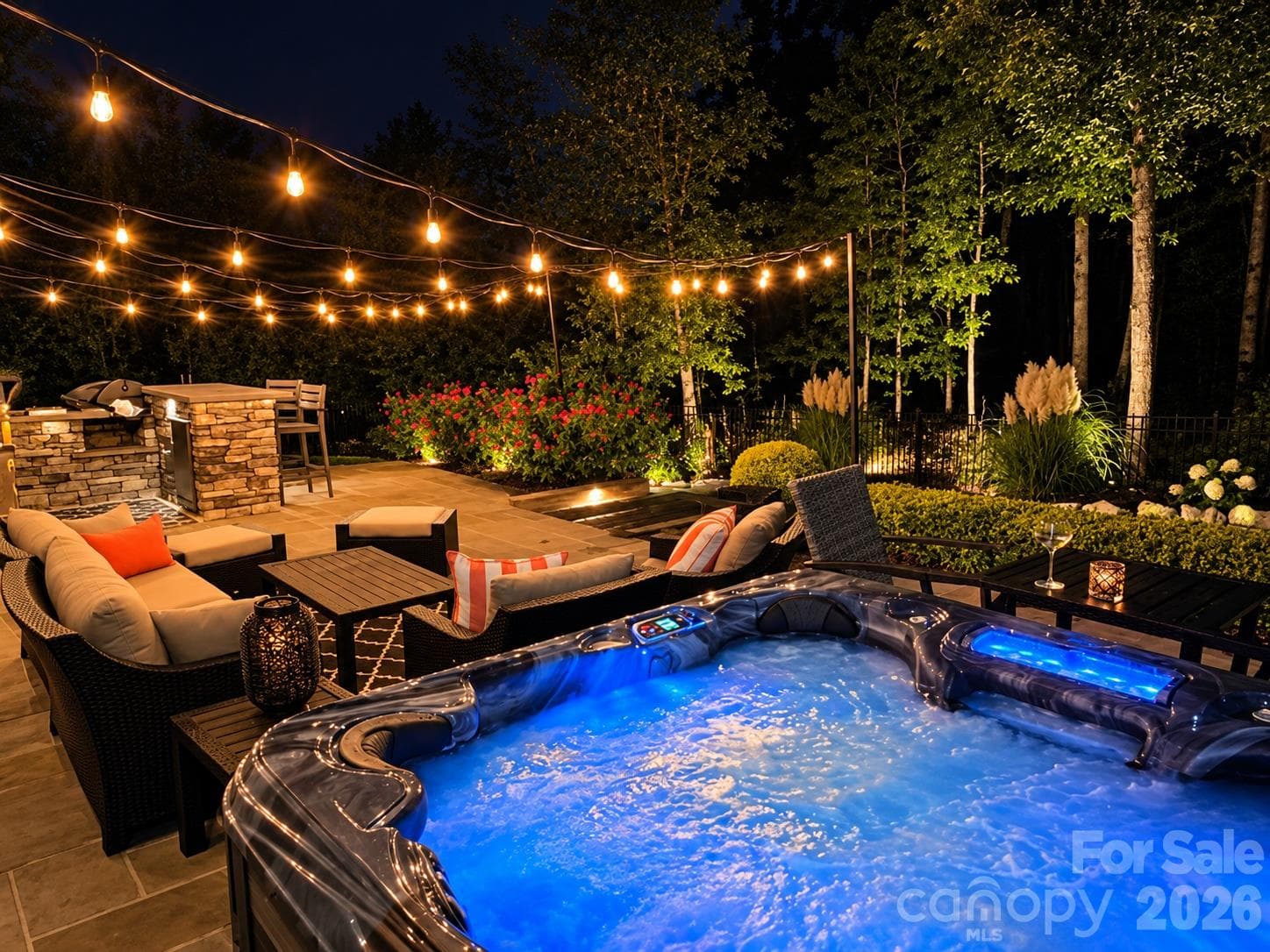Time to relax in the hot tub overlooking the private woods - 726 Kathy Dianne Drive, Fort Mill