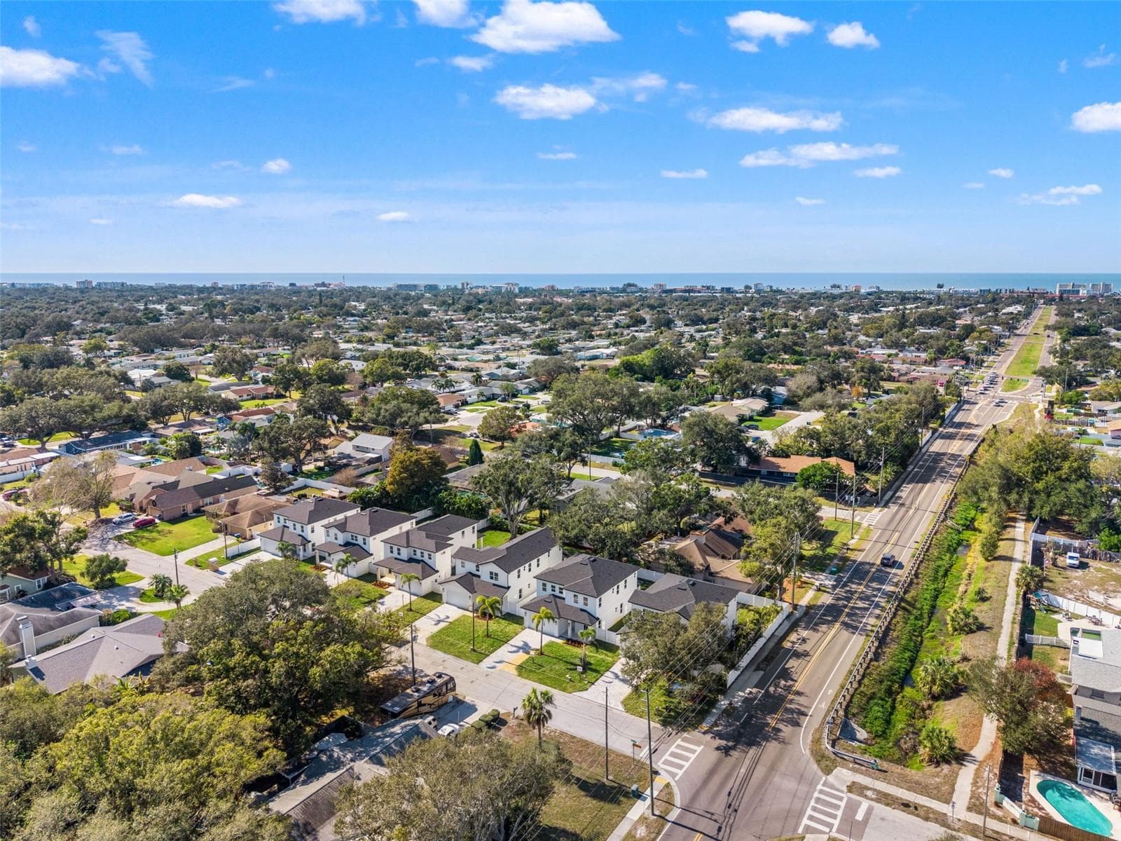 aerial views with ocean in the background - 10154 HODSON PL, SEMINOLE