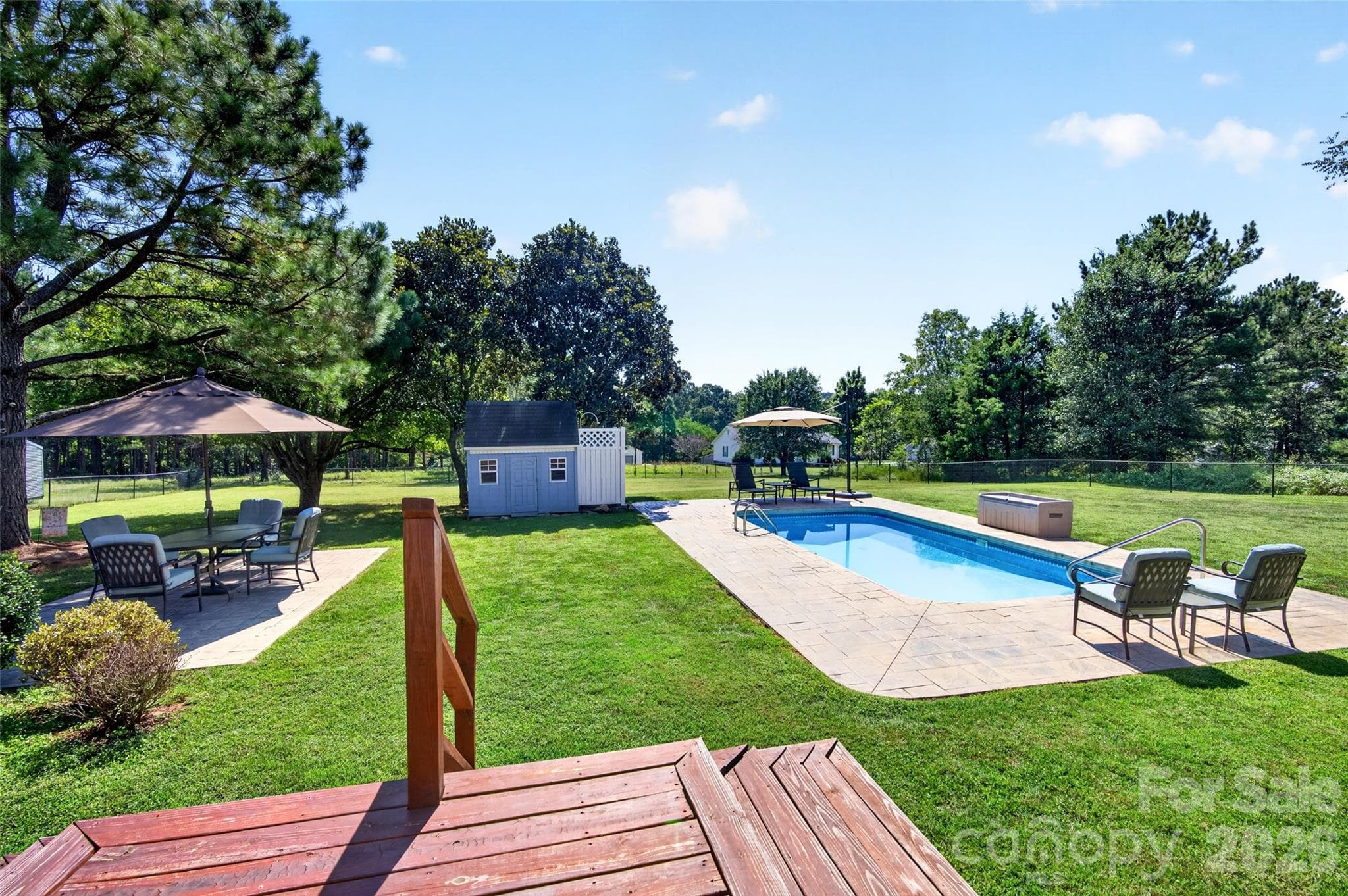 Beautiful level lot with Pool, Shed and outdoor shower - 171 Pleasant Drive, Statesville