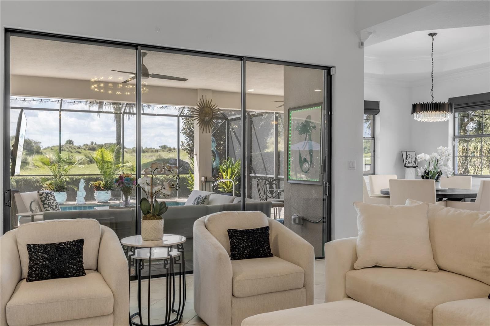 3 sliders invite the outdoors inside. - 189 ASPEN WAY, PALM COAST