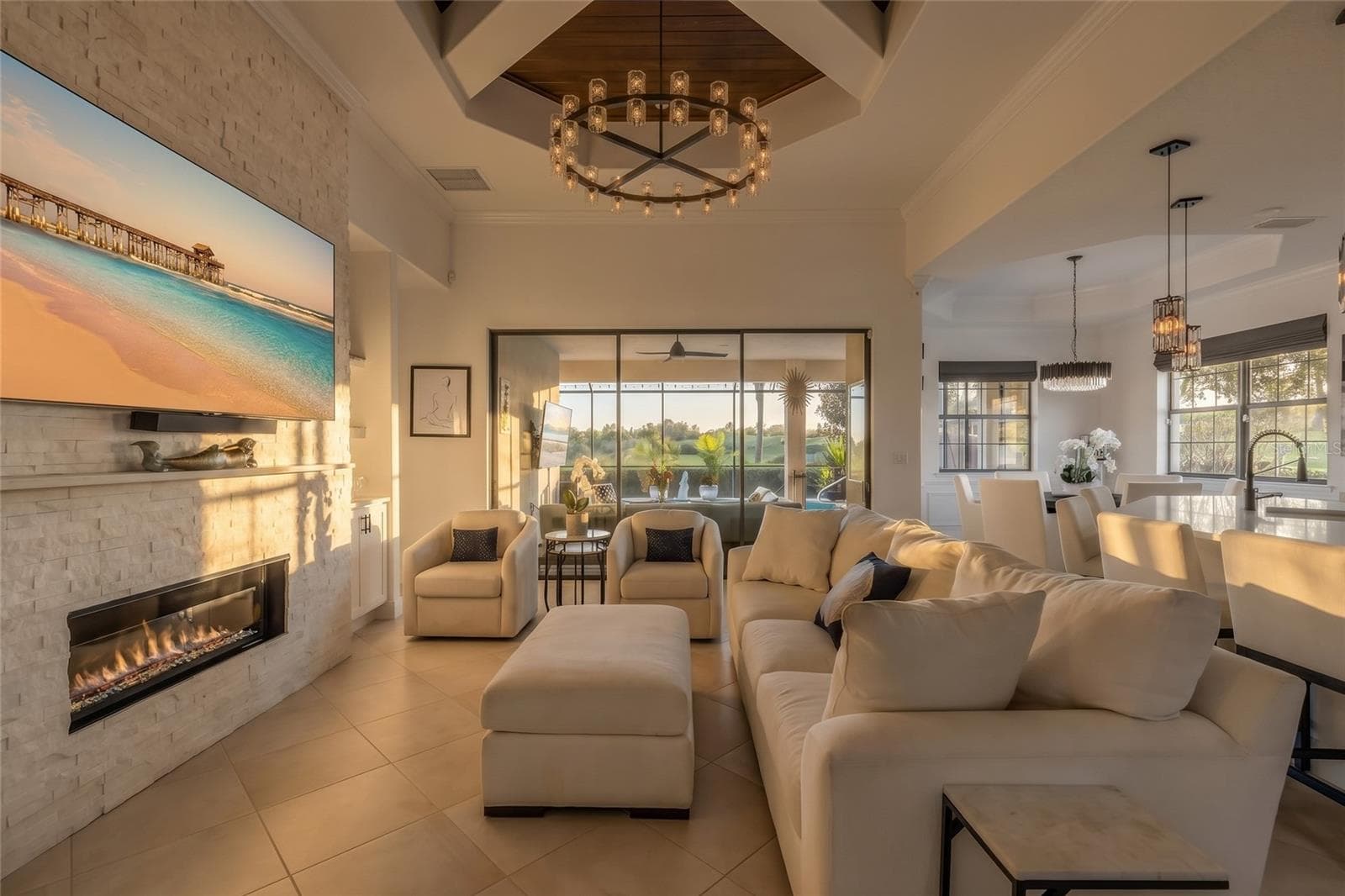 Early morning coffee on the lanai - 189 ASPEN WAY, PALM COAST