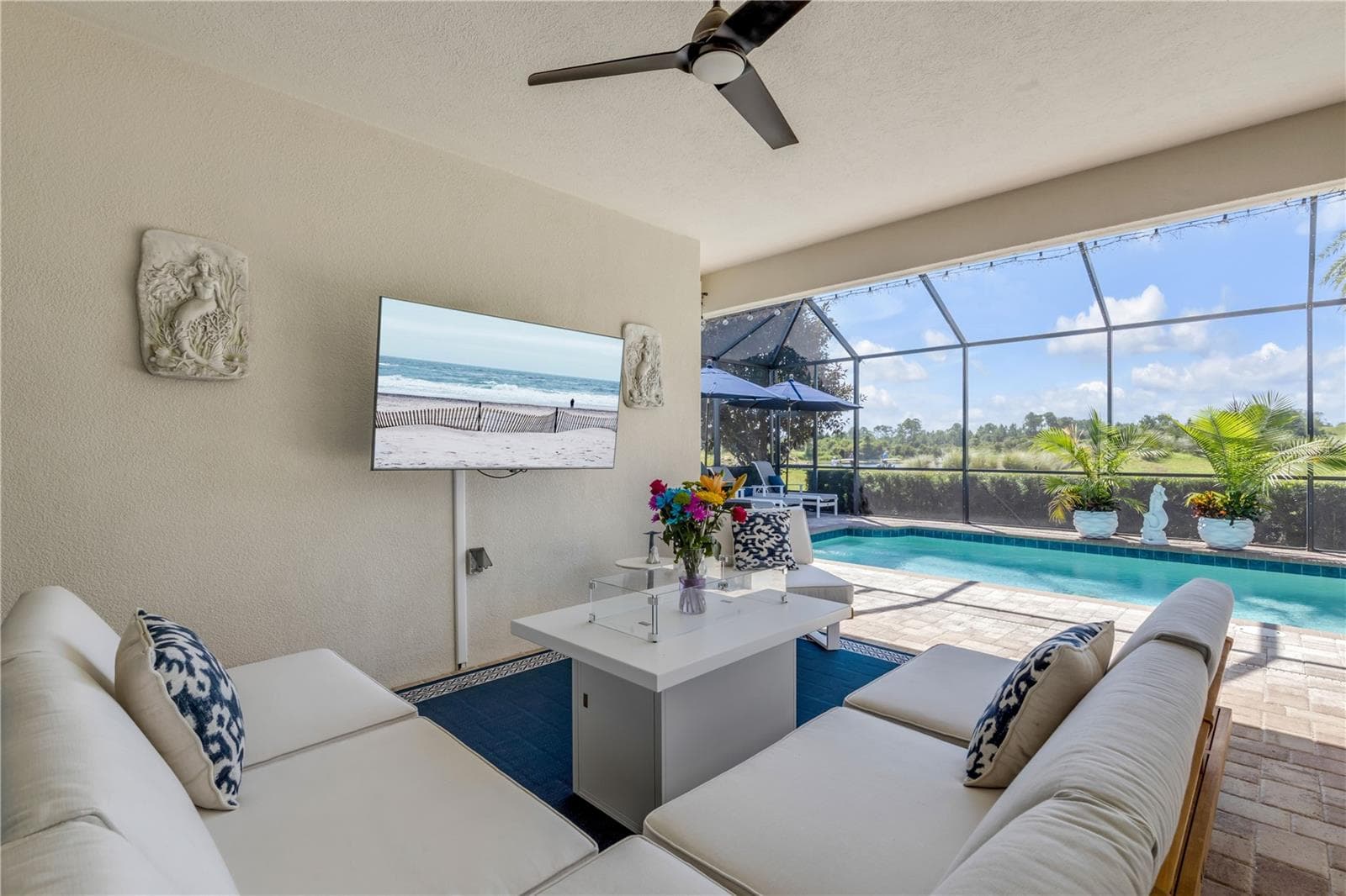 Covered lanai - 189 ASPEN WAY, PALM COAST