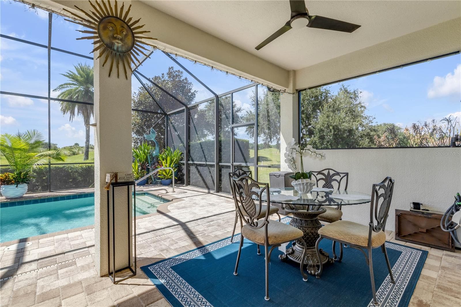 Outdoor dining area - 189 ASPEN WAY, PALM COAST
