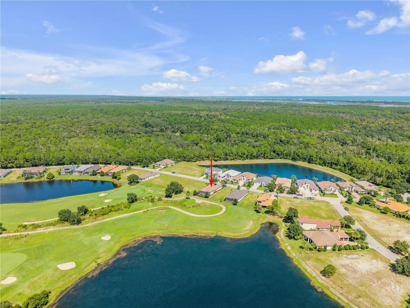 North-Northeast views to the Intracoastal Waterway and Atlantic Ocean. - 189 ASPEN WAY, PALM COAST
