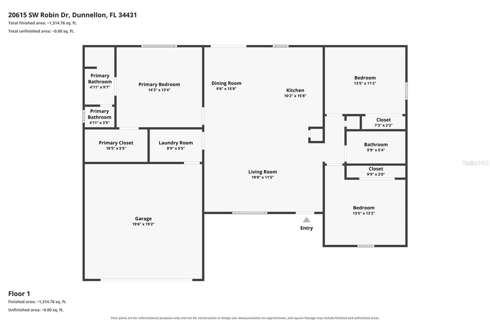 Floor Plan - 20615 SW ROBIN DR, DUNNELLON