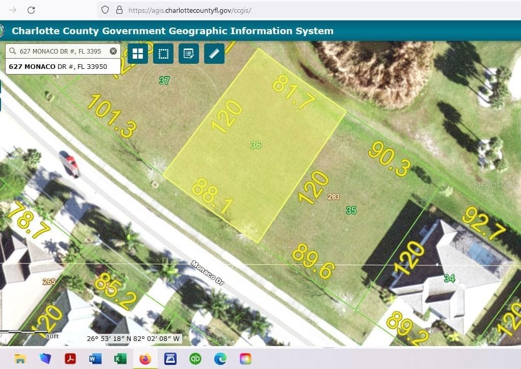 Land at 627 MONACO DR, PUNTA GORDA, photo 3 of 26