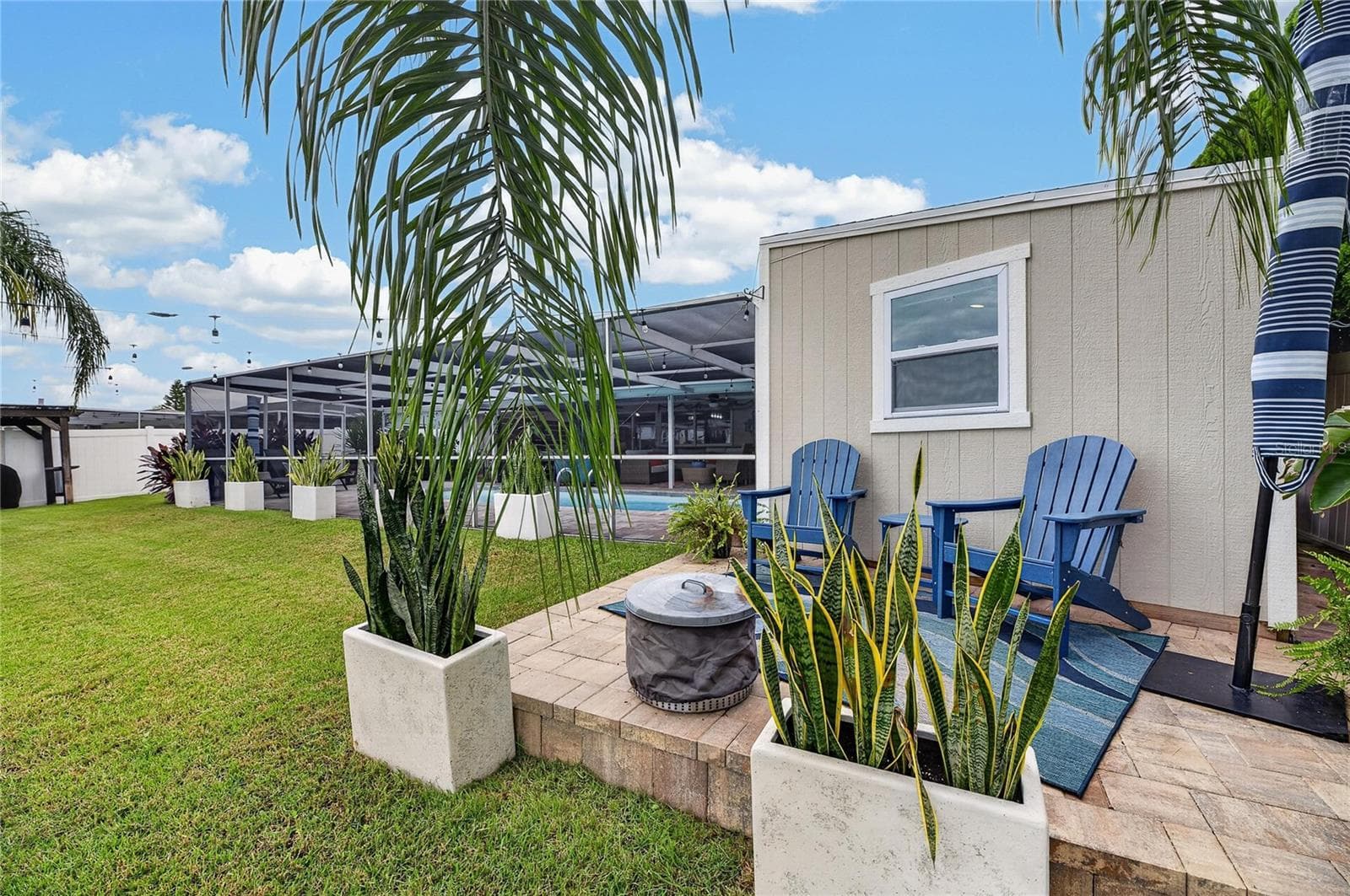 "Open Air" Patio #2, To The Rear Of The Detached Office. Sit & Watch The Boaters Go By! Or Maybe Catch A Sunset Here/!! - 6510 SOLITAIRE PALM WAY, APOLLO BEACH