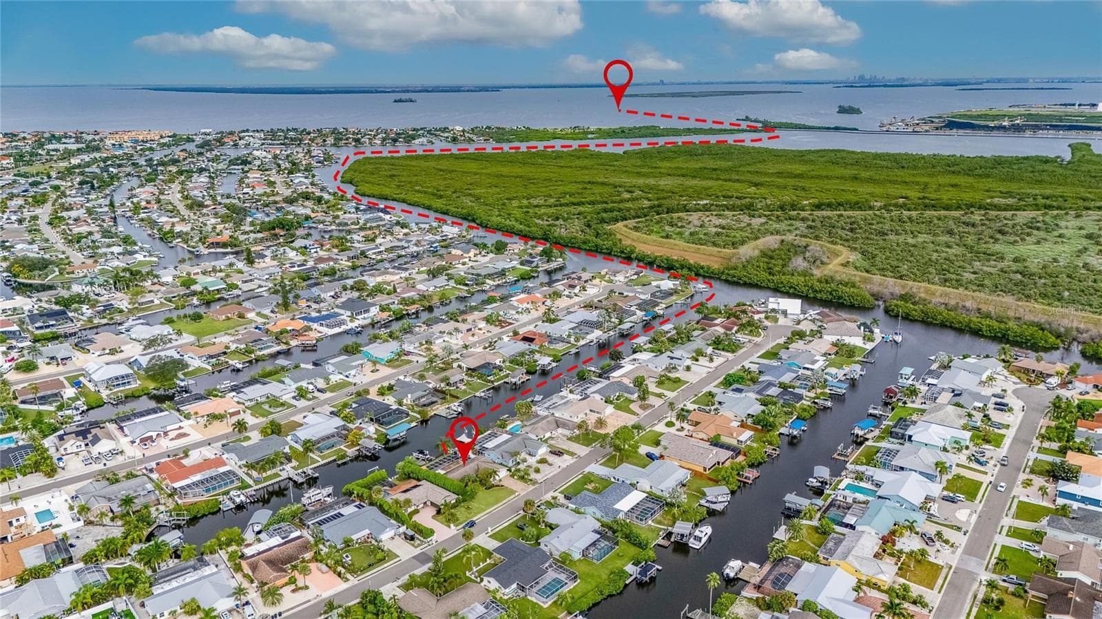 Look At What A short Ride You Have To Tampa Bay! Again, We Locals Call Something Like This "A One Beer Out!" - 6510 SOLITAIRE PALM WAY, APOLLO BEACH