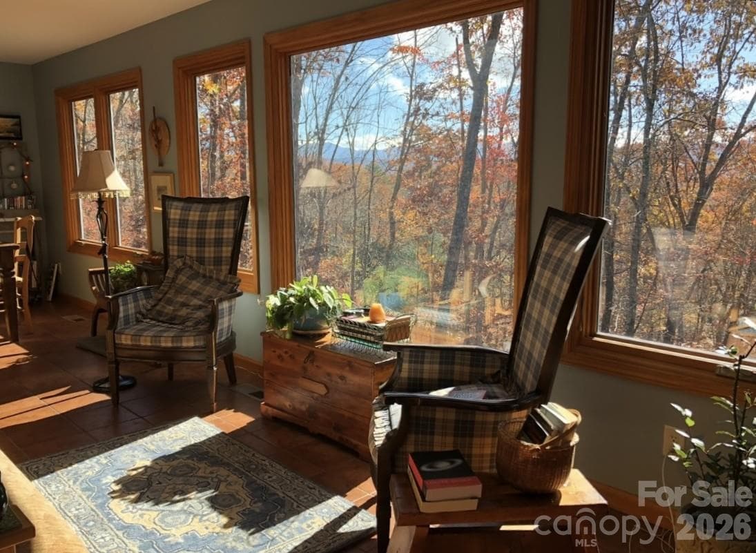 Autumn from the living room. - 115 Laurel Wood Drive, Mars Hill