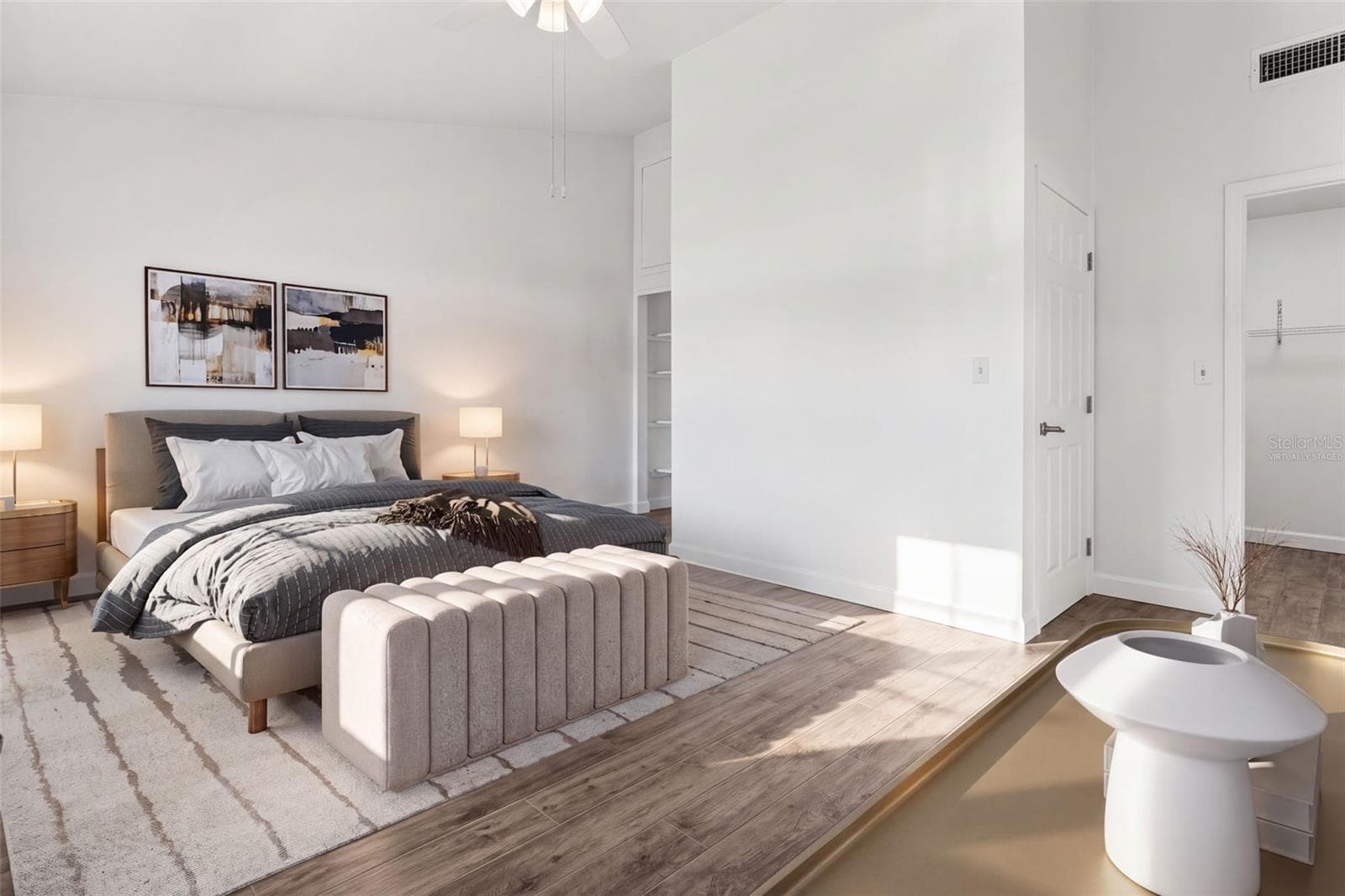 primary bedroom -virtually staged - 4219 LA SORRENTO CT, TAMPA