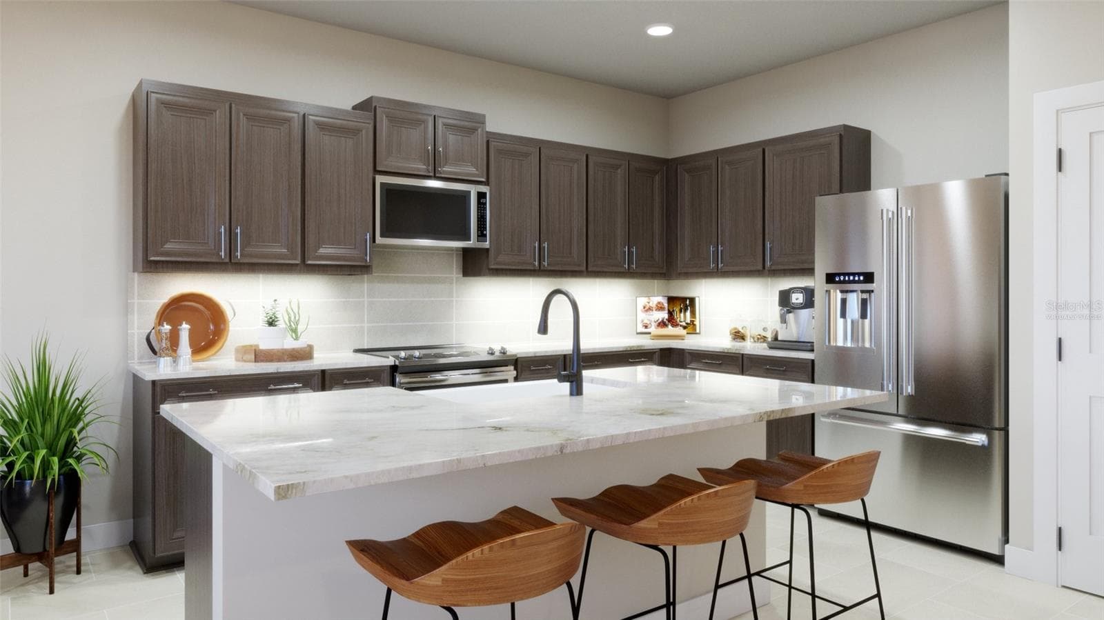 Kitchen Rendering (Virtually Staged) - 441 MARION LOOP, HAINES CITY