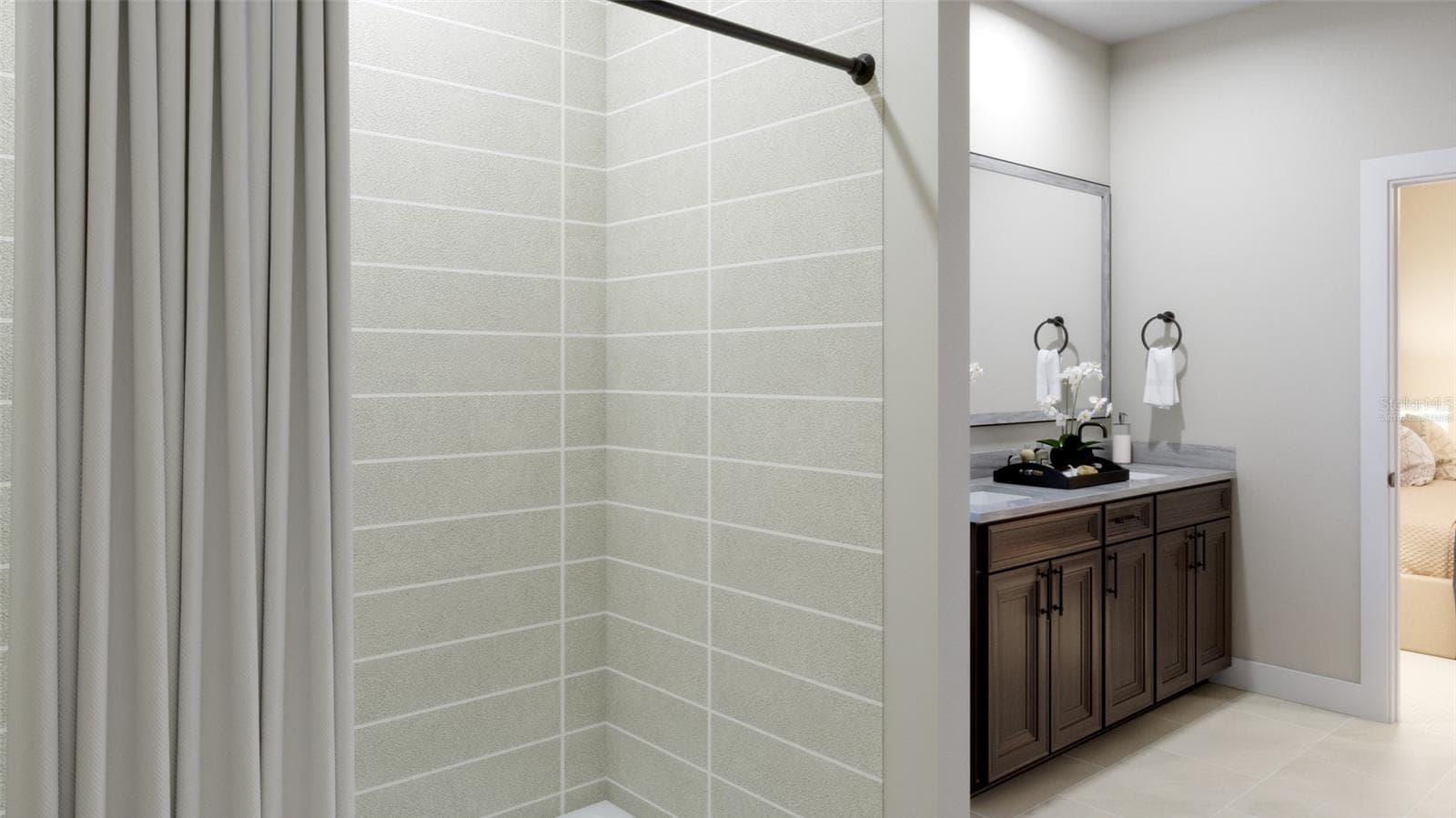 Primary Bathroom Rendering (Virtually Staged) - 441 MARION LOOP, HAINES CITY