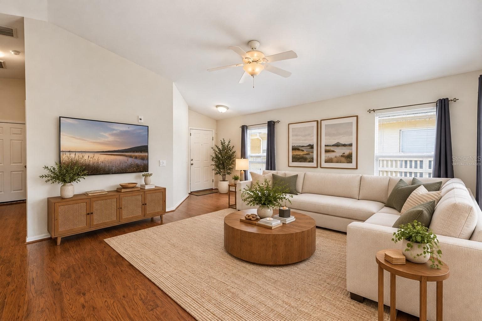 Virtually Staged Living Room - 11426 BAY GARDENS LOOP, RIVERVIEW