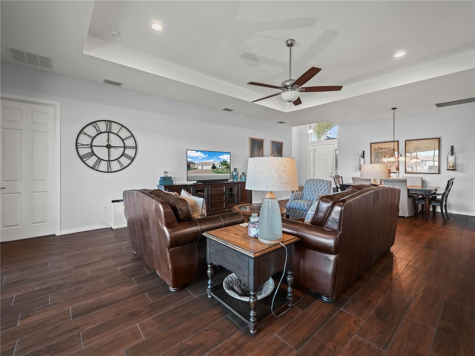 Trey Ceiling  and Recessed Lighting in LR - 6216 PINEHURST LOOP, WINTER HAVEN