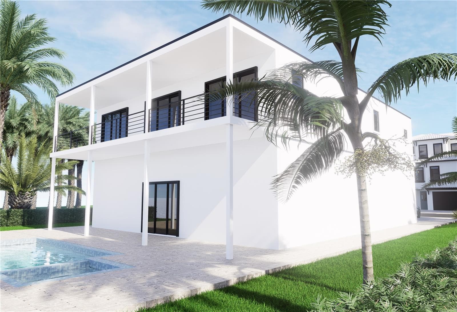 Rendering of the back of the Shore Crest home (other models and price points available). - 4 BELLEVUE DR, TREASURE ISLAND