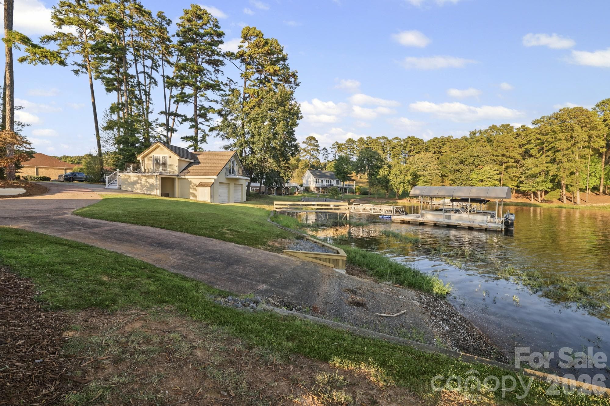 Private, paved boat ramp on the property. - 172 Rogers Lane, Badin Lake
