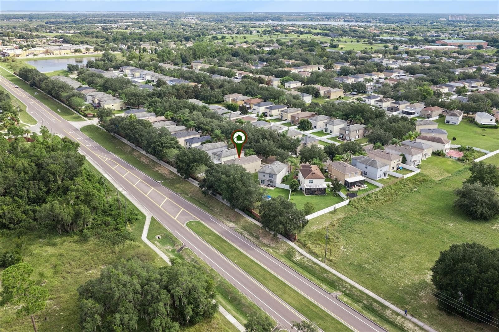 Aerial view looking northeast toward Winter Garden Village - 2020 PORTCASTLE CIR, WINTER GARDEN