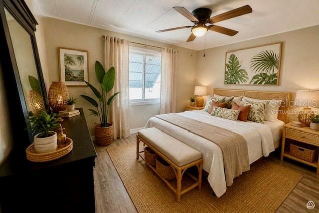 Virtually staged guest bedroom - 5619 BAYSHORE RD #120, PALMETTO