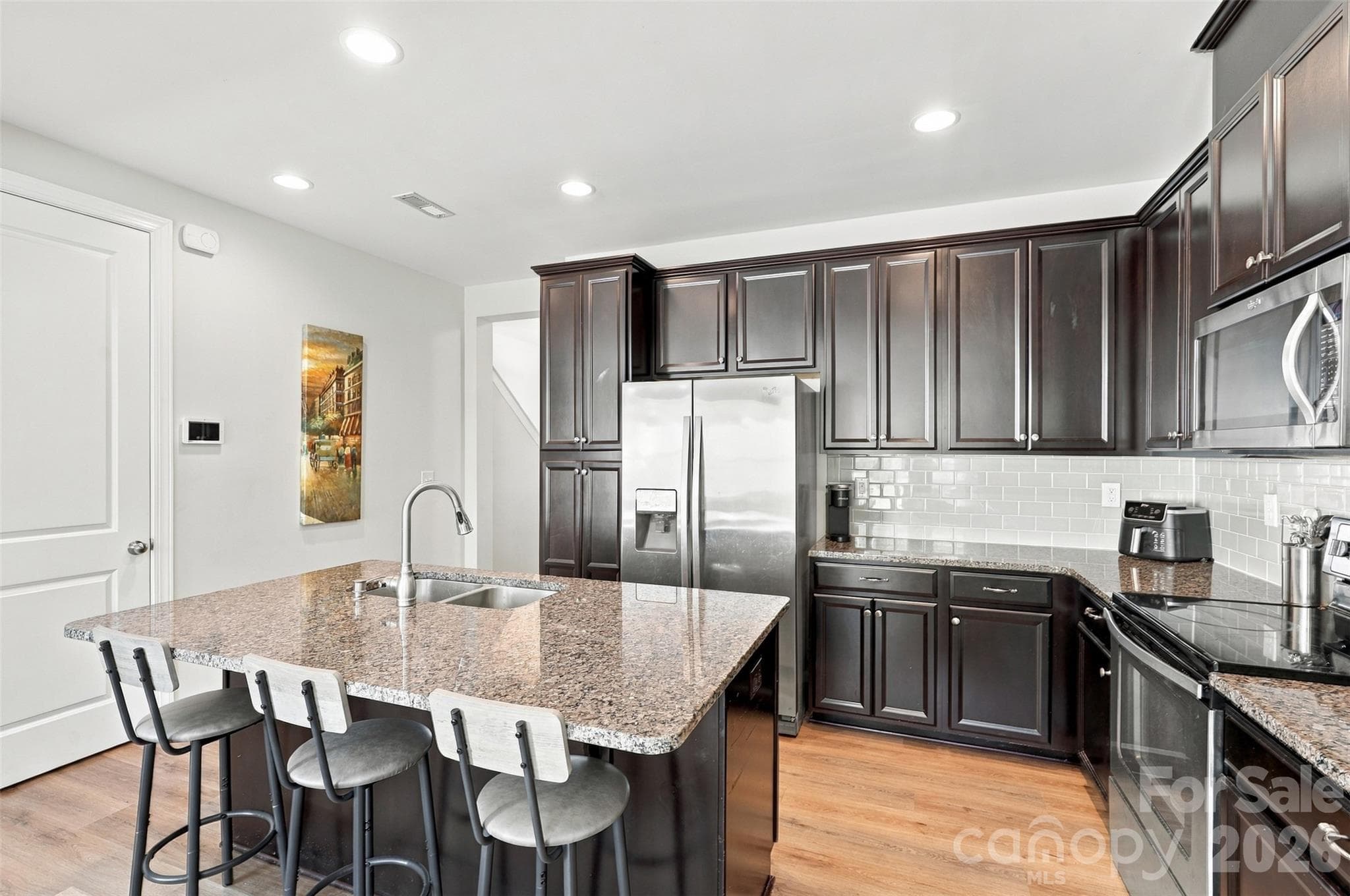Kitchen- spacious island, granite countertops - 1020 Archibald Avenue, Fort Mill