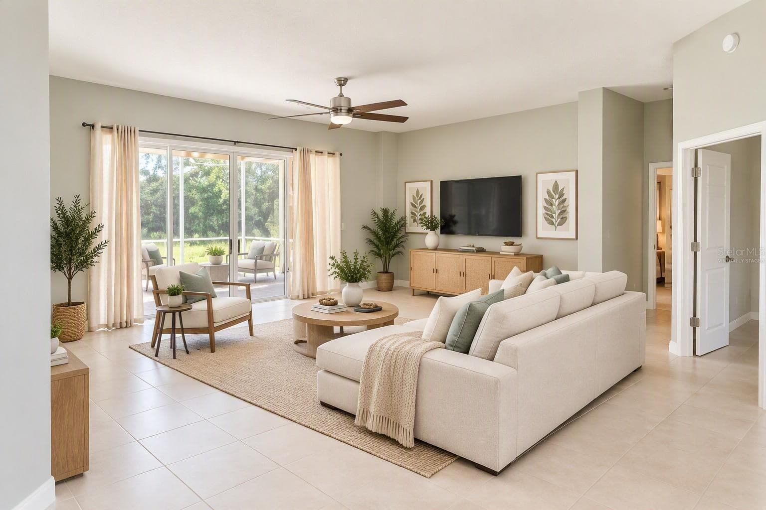 Virtually Staged Family Room - 4048 GREYSTONE DR, CLERMONT