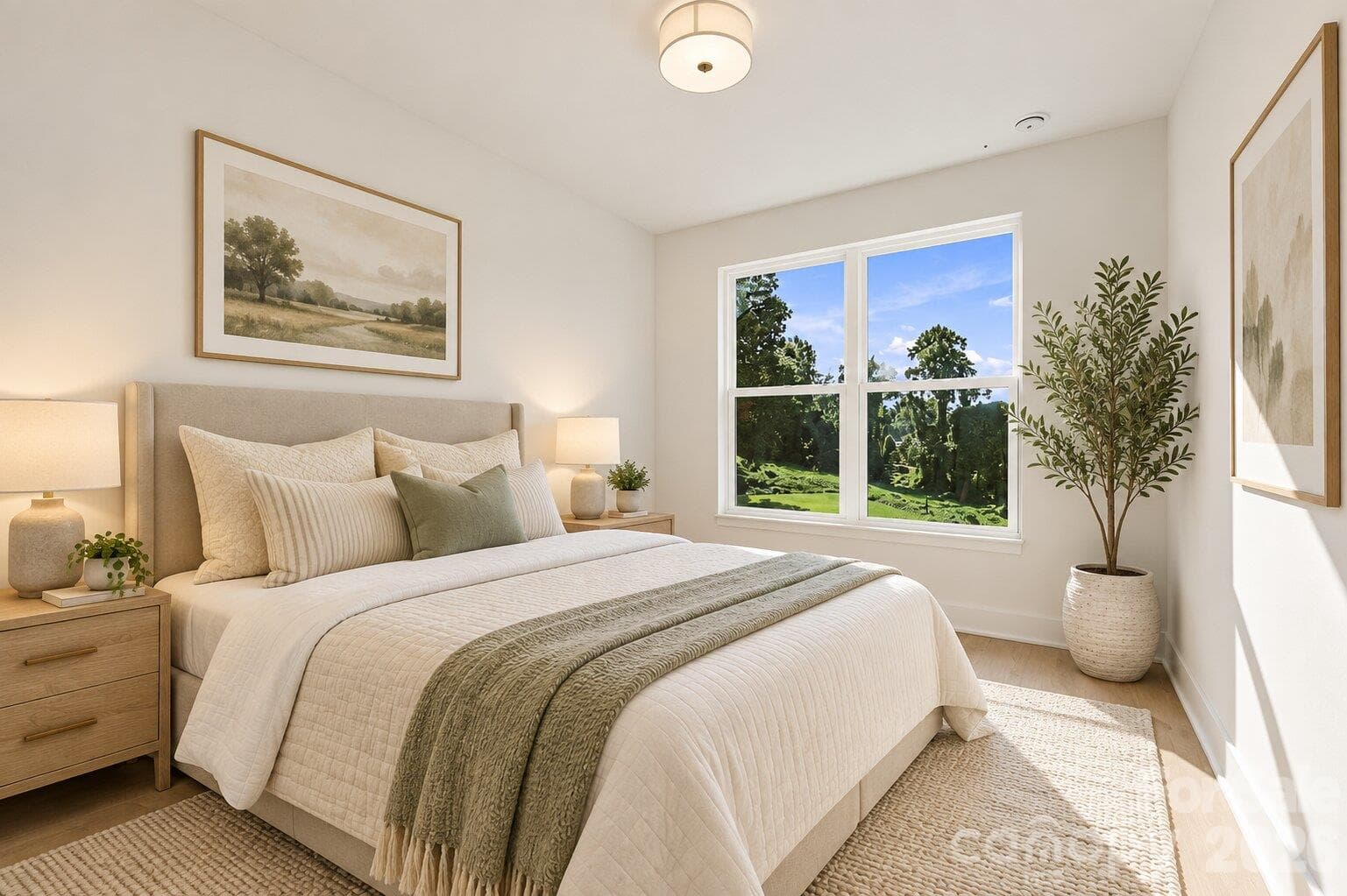 Virtually staged second bedroom - 606 N Broad Street, Mooresville