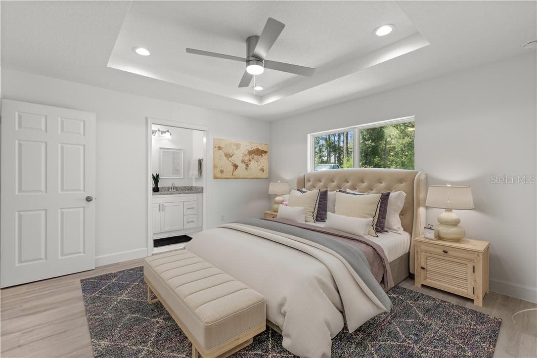 Primary Bedroom-Virtually Staged - 20615 SW Robin DR, DUNNELLON FL 34431, Dunnellon