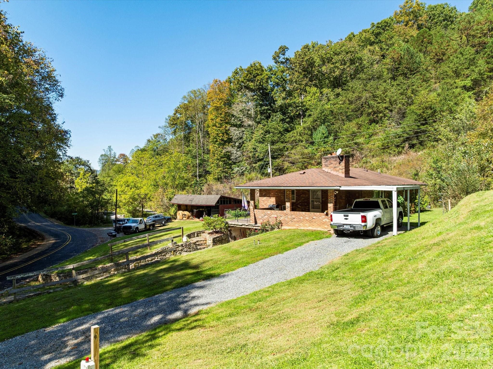 Carport on upper driveway - Marshall