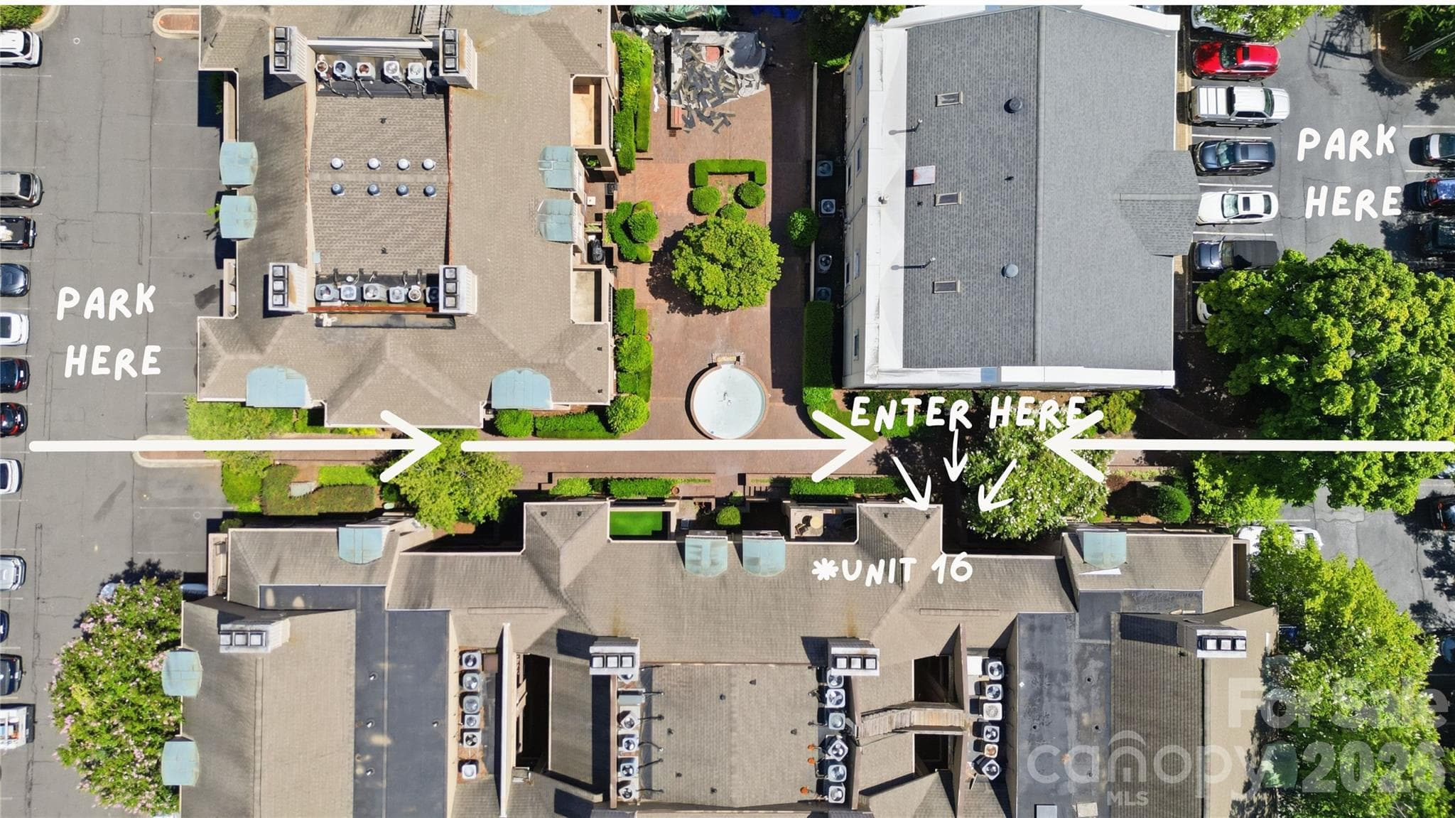 Directions where to park and enter - 1109 E Morehead Street, Charlotte