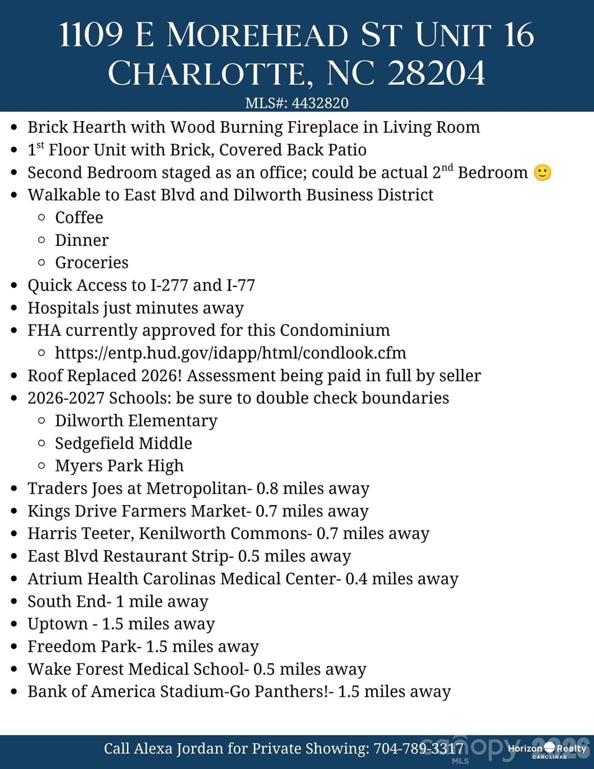 All About Unit 16 - 1109 E Morehead Street, Charlotte