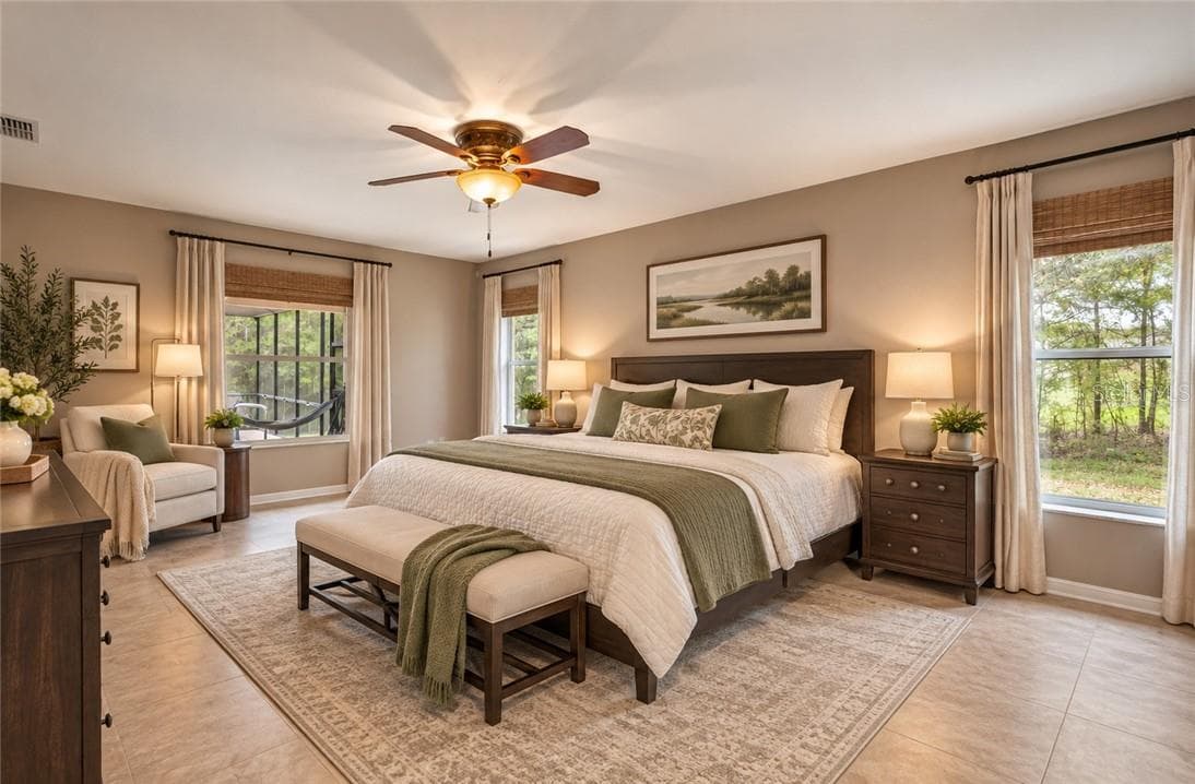 Virtually staged primary suite - 1256 W Sphere PL, BEVERLYHILLS FL 34465, Beverly Hills