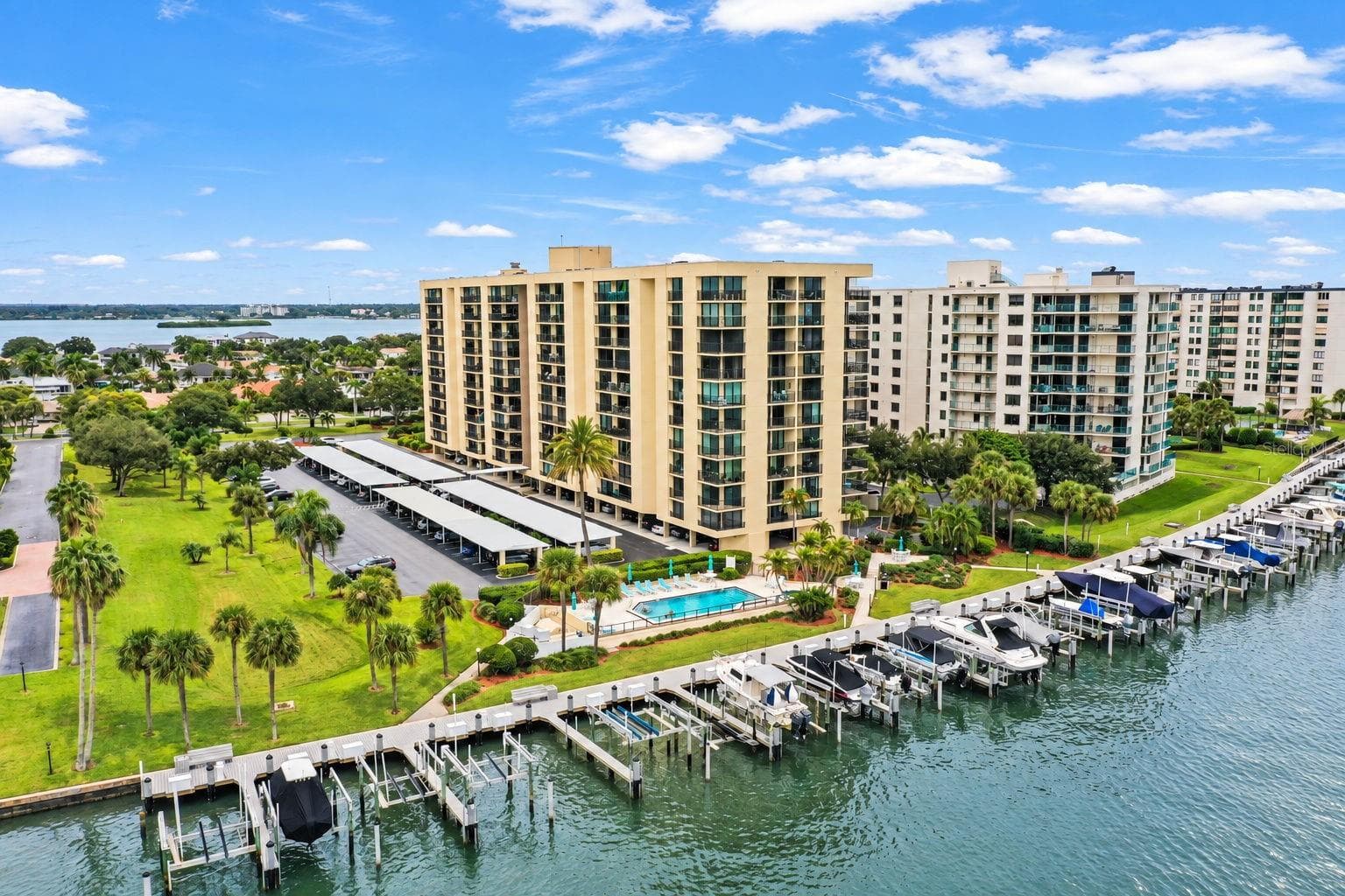 Unit 606 at Island Walk has wide open panoramic views to the water. Beautiful views every room. - 690 ISLAND WAY #606, CLEARWATER