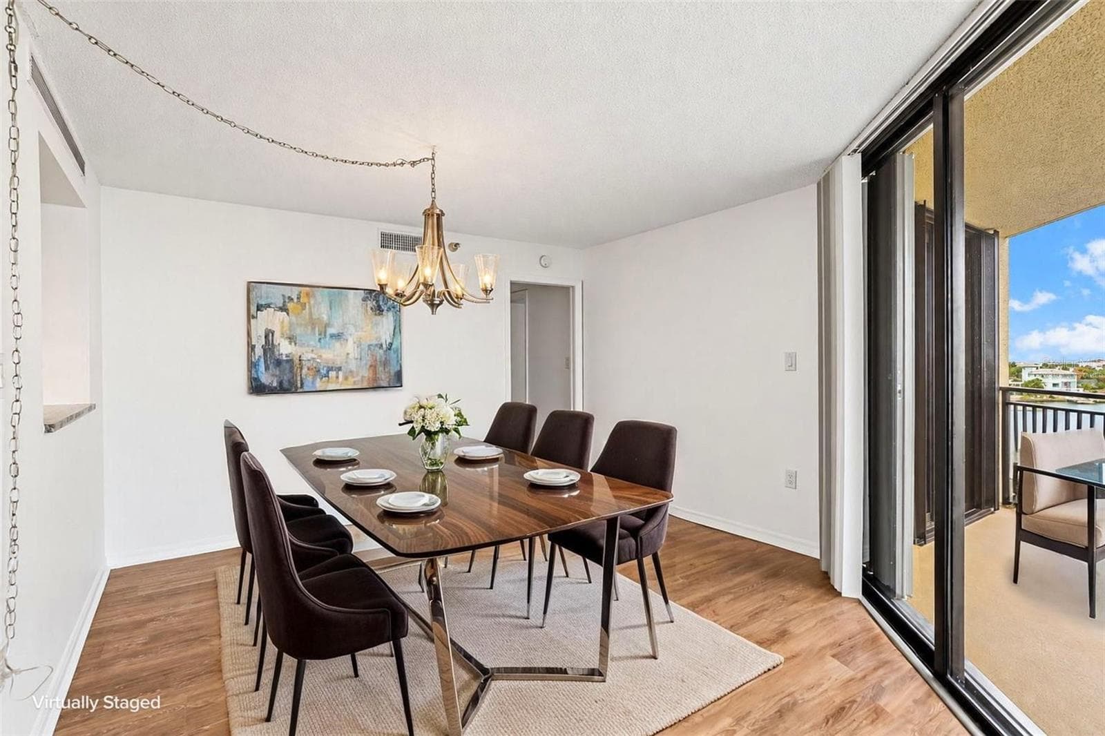 Dining Area Furniture virtually staged option 1 - 690 ISLAND WAY #606, CLEARWATER