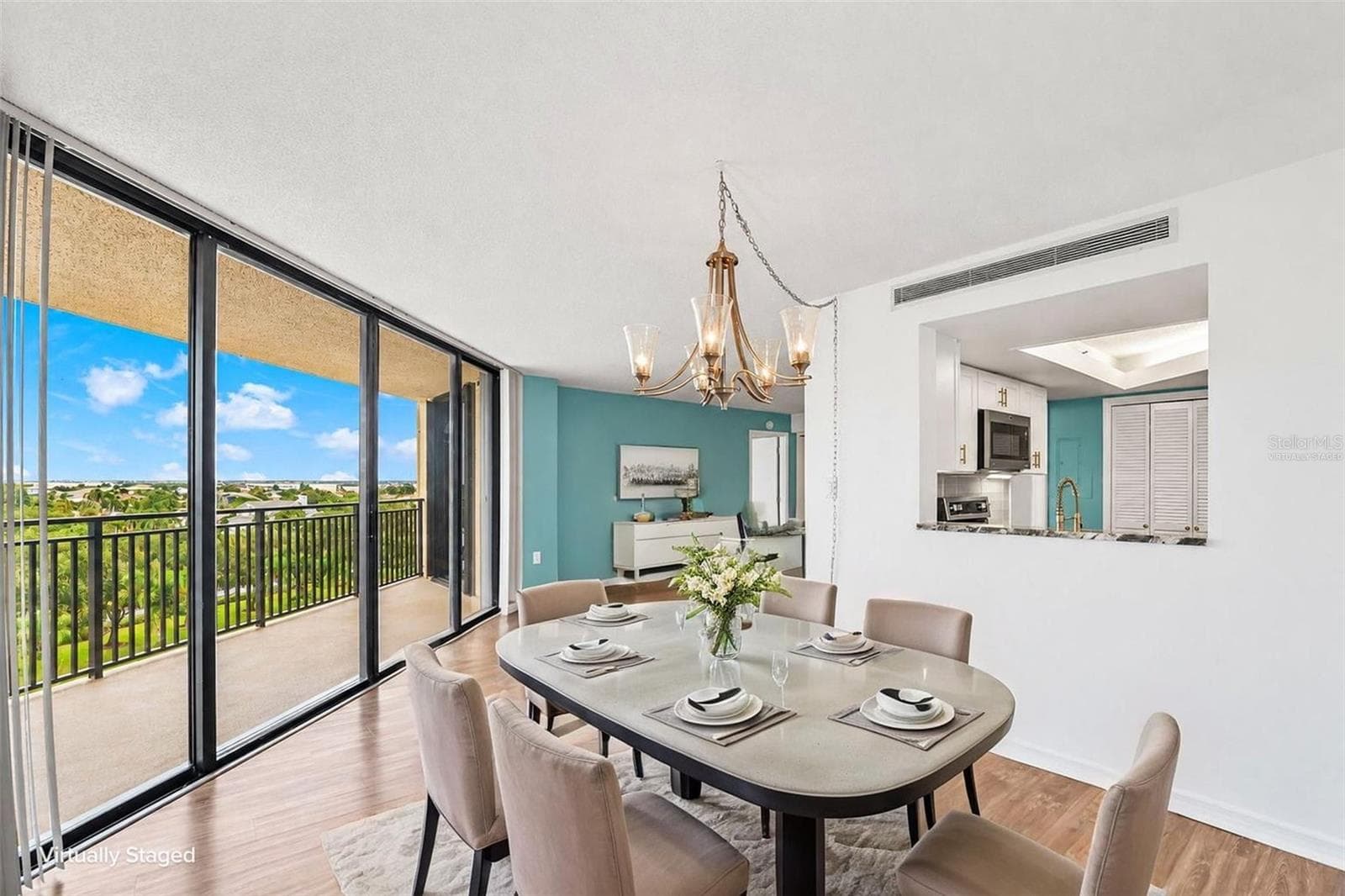 Dining Area virtually staged Option 2 - 690 ISLAND WAY #606, CLEARWATER