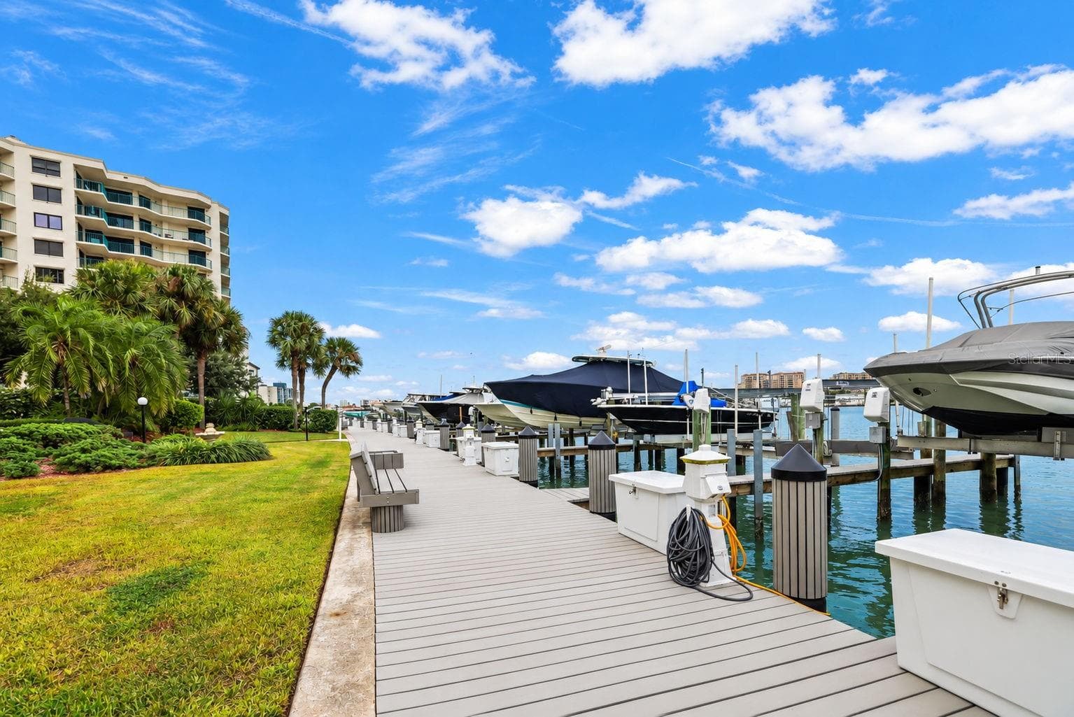 Brand new boardwalk at the marina. Everyone has access to this really great feature. - 690 ISLAND WAY #606, CLEARWATER